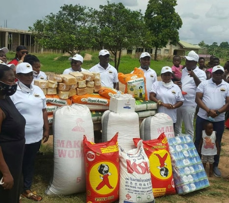 A food and supplies donation delivered to the community