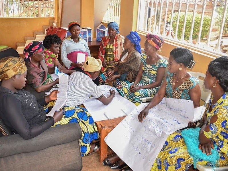 Women from the community at a group meeting